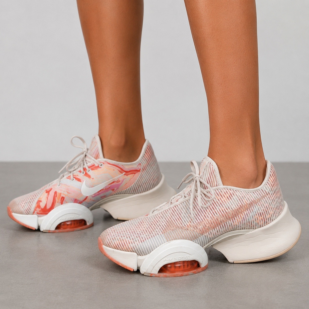 Nike Superrep 3 Women's Training Shoes Coral Pink White Abstract Size 8